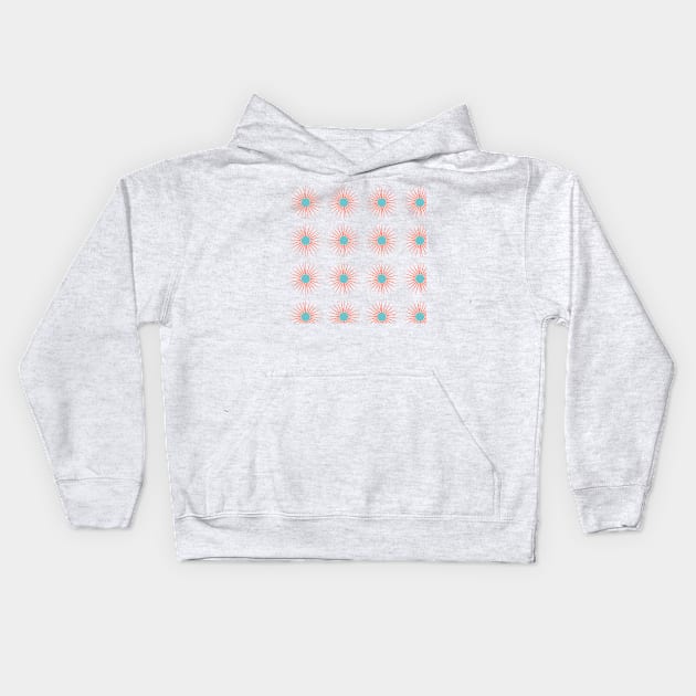 Starburst like pattern on transparent background Kids Hoodie by ikshvaku